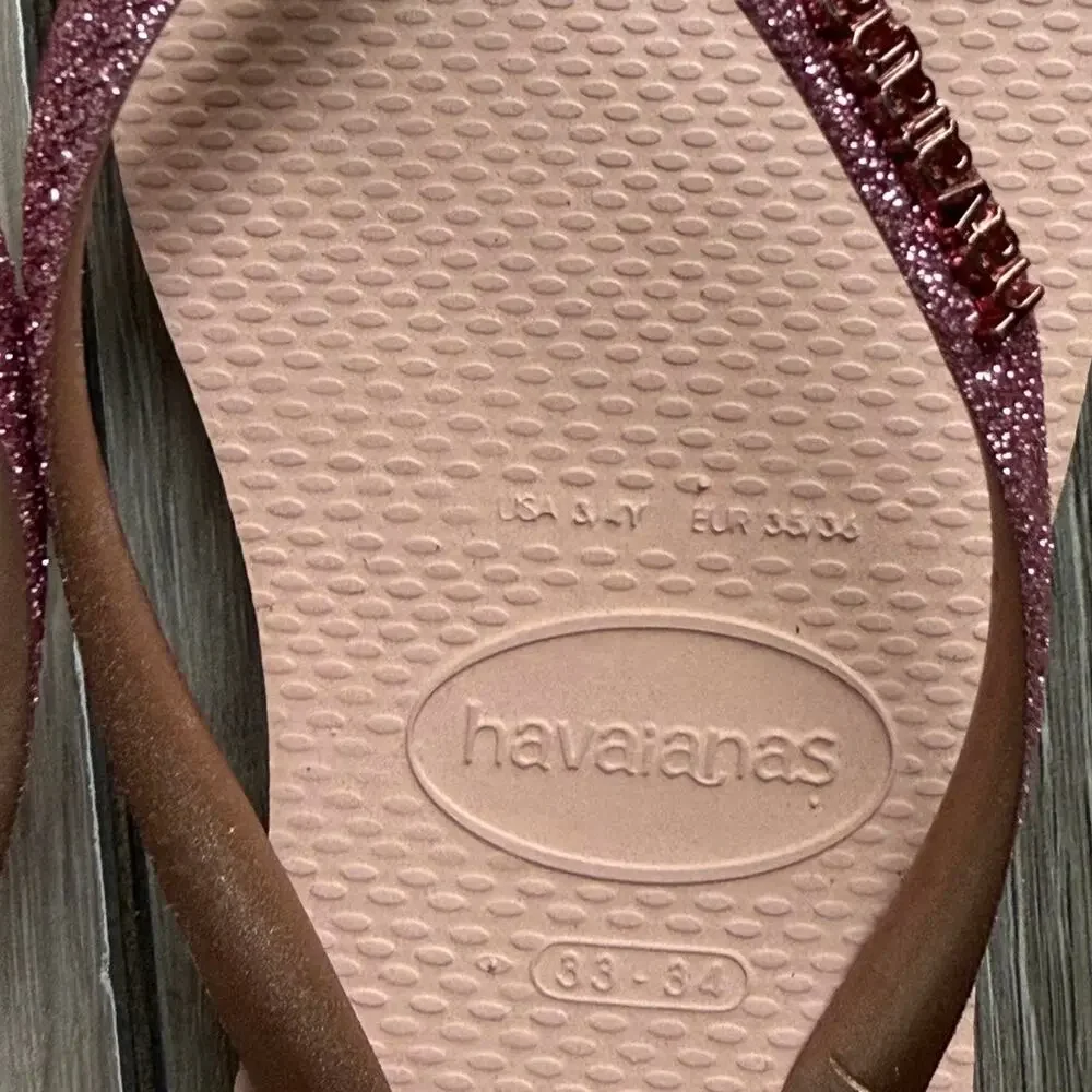 Havaianas slim glitter flip flops